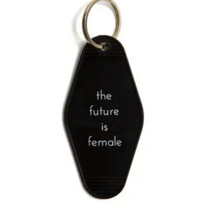 MOTEL KEY TAG FUTURE IS FEMALE - He Said She Said Keychain Key Fob